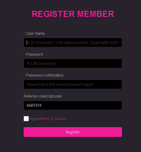 SugarPlay Login 02